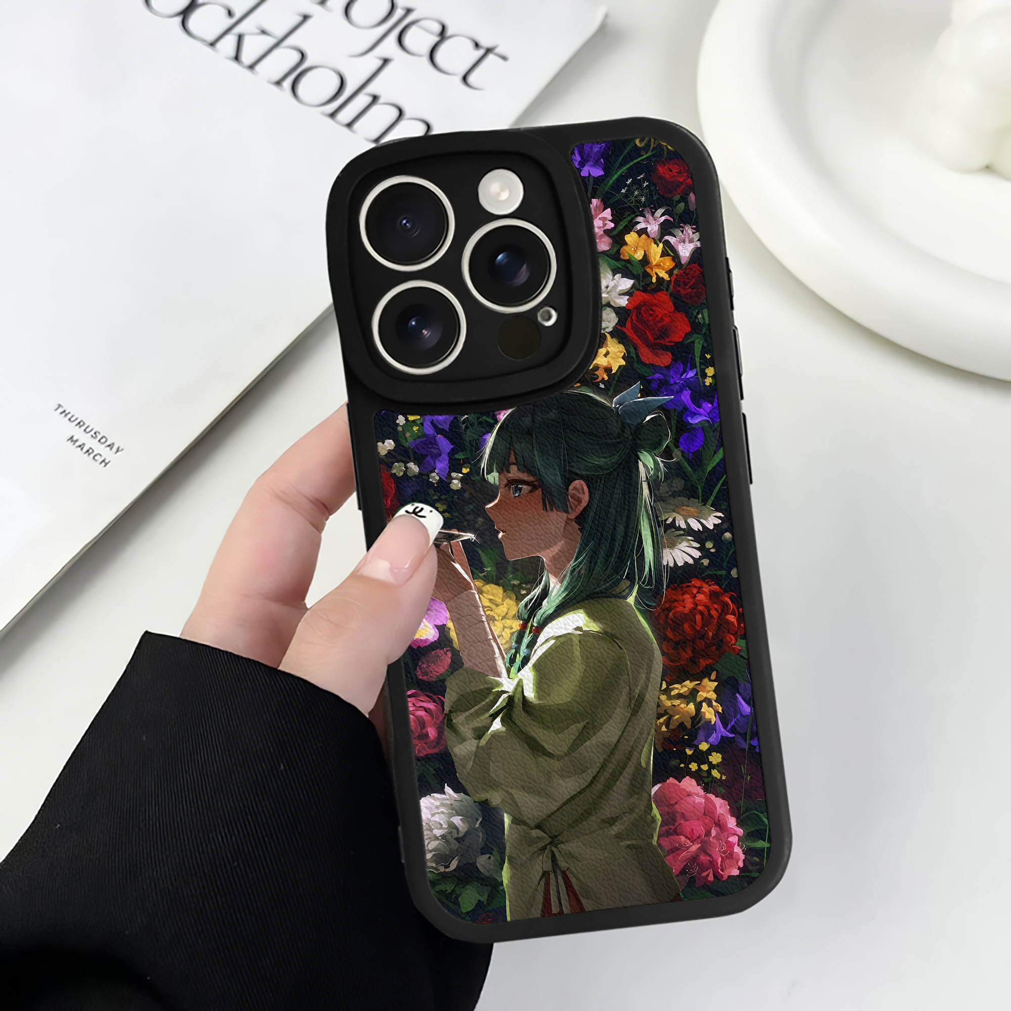 （画像用） 薬屋のひとりごと The Apothecary Diaries 【iPhone 16シリーズ対応】シリコンスマホケース（レザー調） 材質：シリコン